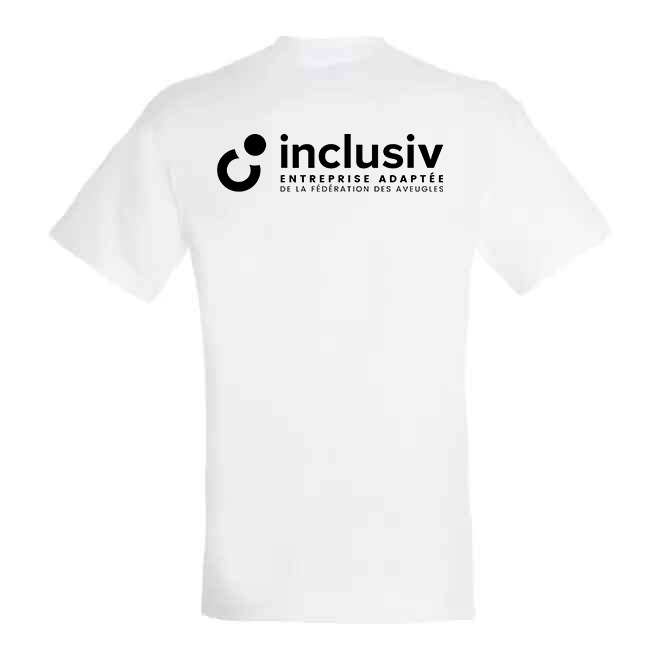 T-SHIRT EN COTON - FEMME - AVEC PERSO COEUR ET DOS 1 COULEUR