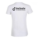 T-SHIRT EN COTON - FEMME - AVEC PERSO COEUR ET DOS 1 COULEUR