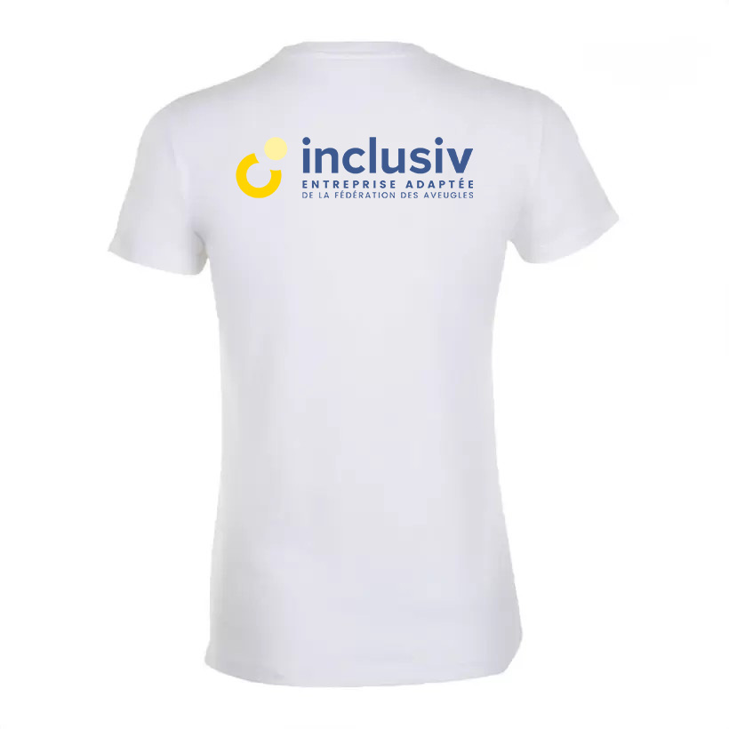 T-SHIRT EN COTON - AVEC PERSO COEUR ET DOS QUADRI