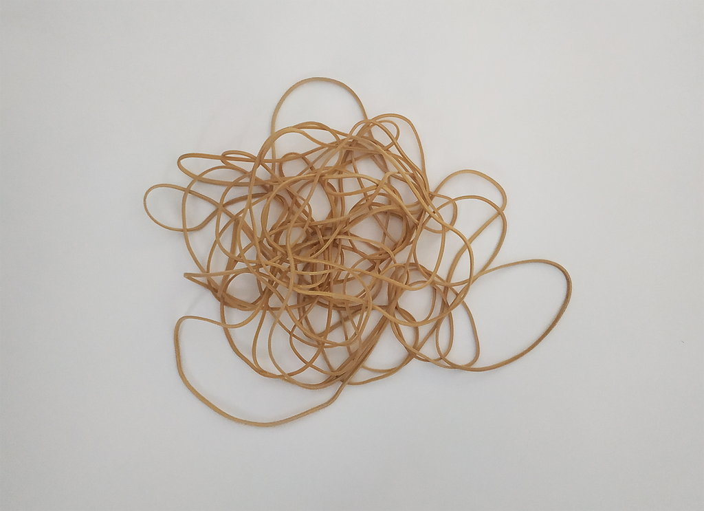 BRACELETS CAOUTCHOUC - 180 X 1,5 MM - LOT DE 1 000 (100G)