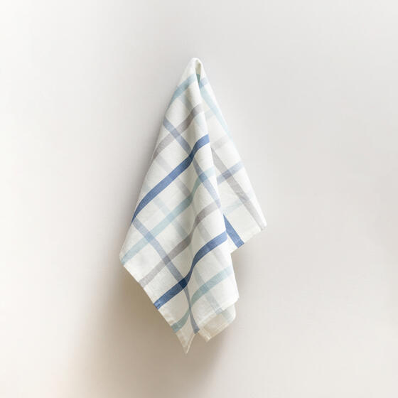 TORCHONS COTON 52 X 72 CM - LOT DE 3 - BLEU