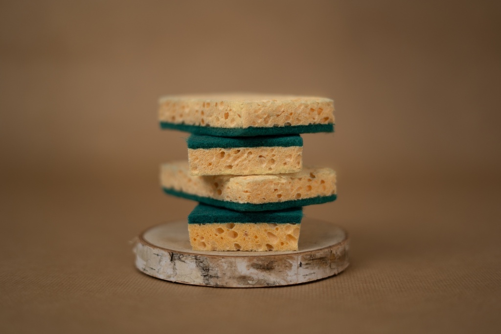 EPONGES VEGETALES GRATTANTES - LOT DE 4 - 11,1 X 7,1 CM