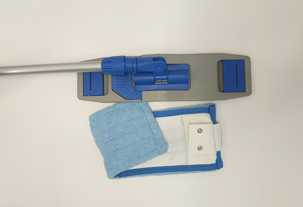 ENSEMBLE NETTOYEUR HUMIDE - BALAI + SERPILLERE MICROFIBRE