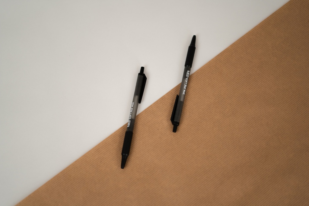 STYLOS A BILLE RETRACTABLES BIC - POINTE 1 MM - LOT DE 10 - BLEU