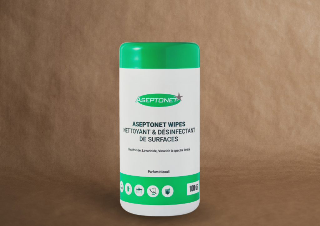 LINGETTES NETTOYANTES DESINFECTANTES - BOITE DE 100
