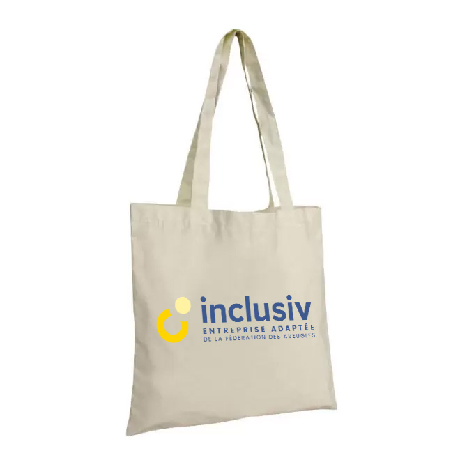 [OP-MAR150-4] TOTE BAG COTON BIO - 150 G/M2 - AVEC PERSO QUADRI