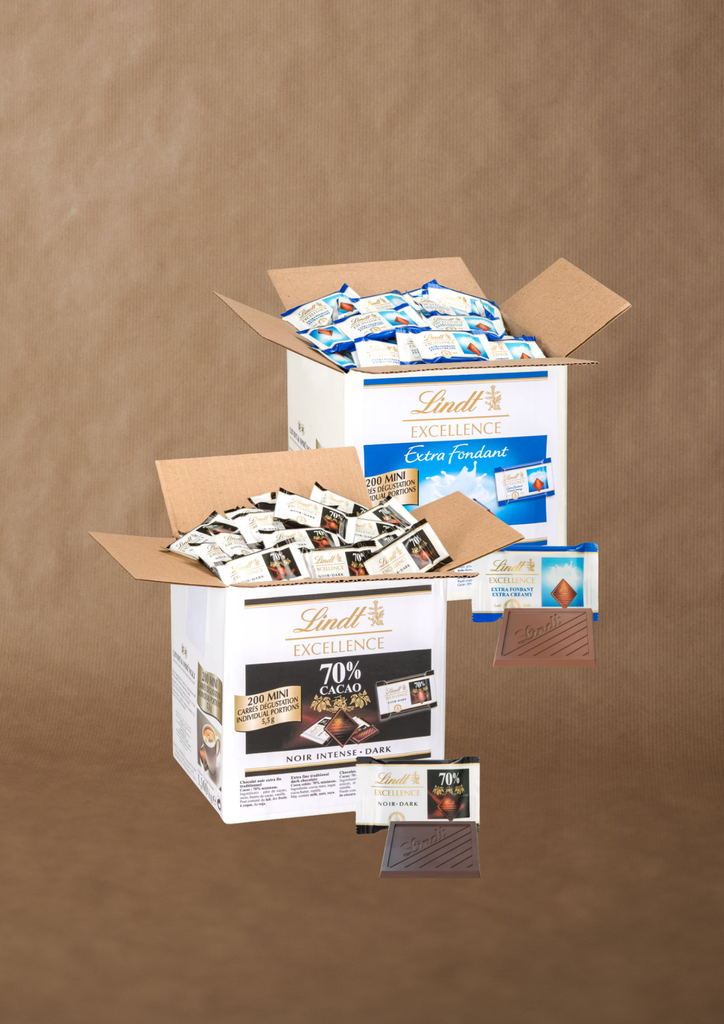 [PC-BIS-LIN-NOI] CARRES CHOCOLAT NOIR - LINDT - BTE DE 200