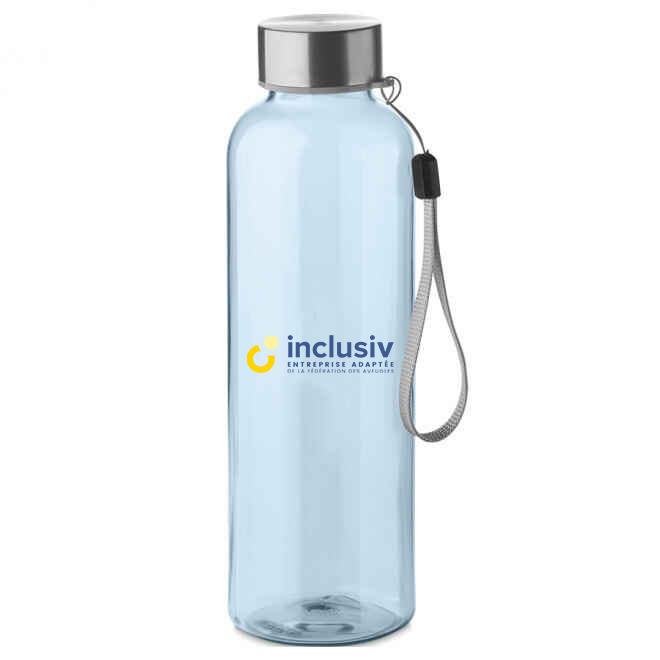 [OP-BOCRPET-4-BLC] GOURDE RECYCLEE 500 ML - AVEC PERSO QUADRI (Bleu clair)