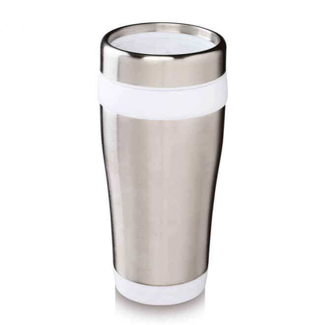[OP-PYR-BLA] MUG ISOTHERME INOX/PP 47 CL - SANS PERSO (Blanc)