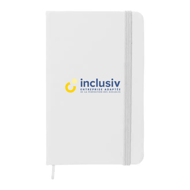 [OP-TOM-4-BLA] CARNET PU A5 - AVEC PERSO QUADRI (Blanc)