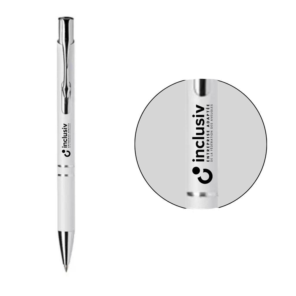 STYLO A BILLE ALUMINIUM - AVEC PERSO 1 COULEUR