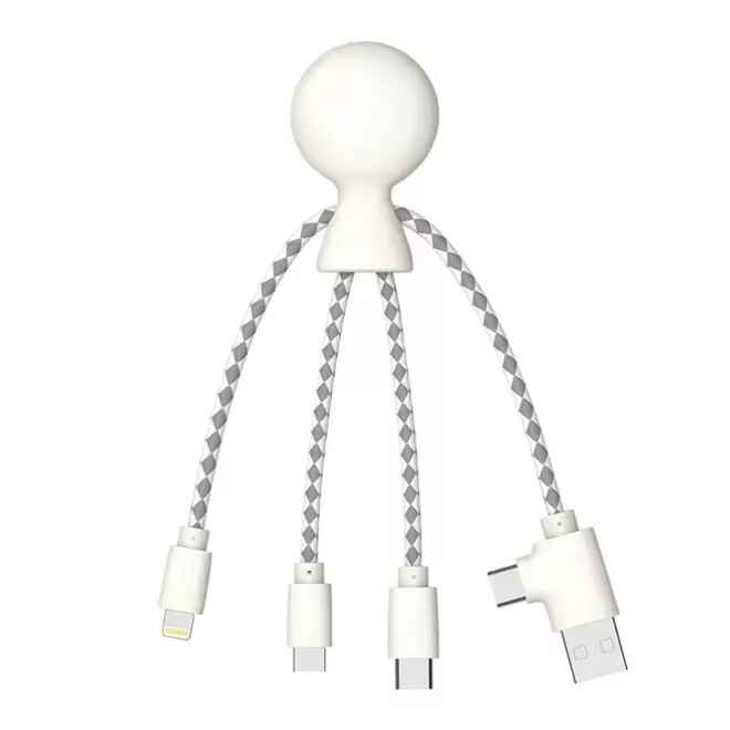[OP-MRB-BLA] CABLES CHARGE MULTI-USB RECYCLABLE - SANS PERSO (Blanc)