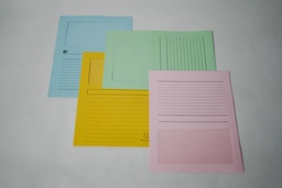 [F213] POCHETTES COIN CARTE A4 - 22 X 31 CM - LOT DE 6 - BLEU