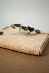 [TB051] DRAP DE BAIN COTON BIO - 70 X 140 CM - LATTE