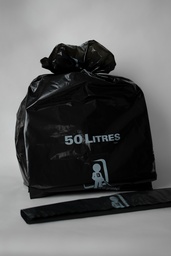 [P005] SAC POUBELLE GRIS - 130 L - 70 MICRONS