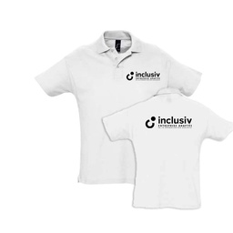 [OP-SUM-CD1] POLO EN COTON - AVEC PERSO COEUR ET DOS 1 COULEUR