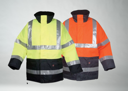 [EPI-VES-KEM-JAU-L] PARKA DOUBLEE CAPUCHE - ERGOS KEMBLA- JAUNE FLUO L